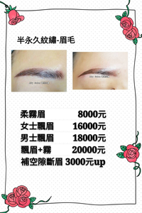半永久紋繡~飄眉+霧